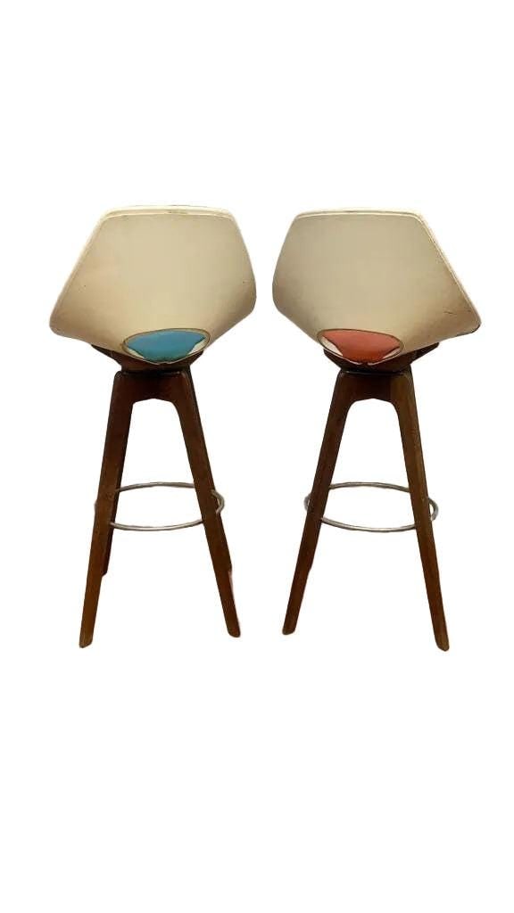 MCM Stools Designed by John Yellen - Pair - 4