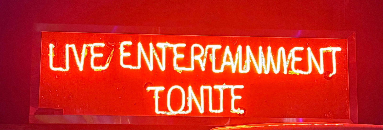 Vintage Red "Live Entertainment Tonight" Neon Sign (1 of 5)