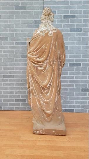 Antique Hellenistic Terra Cotta Statue of Goddess Playing The Harp - 5