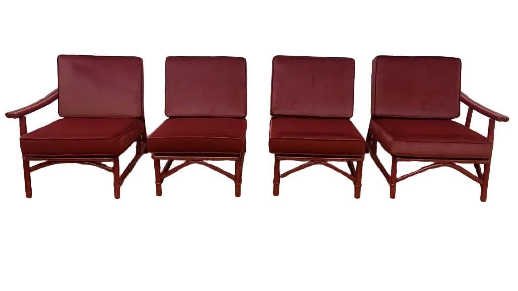 MCM Asian Style Modular Sectional Sofa Set by Ficks Reed Newly Reupholstered - 3