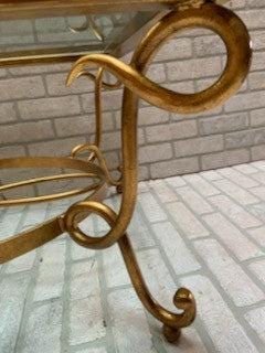 Rene Drouet Style Wrought Iron Coffee Table - 7