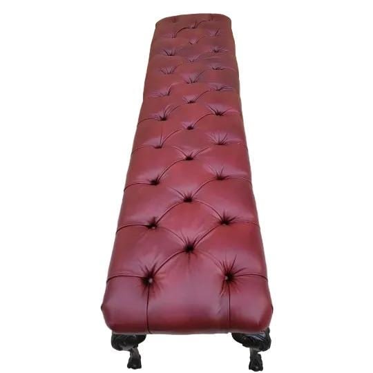 Antique Chippendale Style Carved Tufted Hall/Dining Bench Newly Reupholstered - Pair - 6