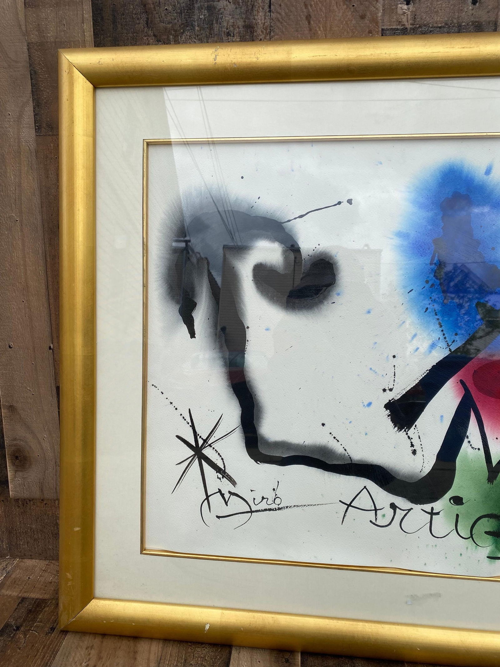 Vintage Framed and Signed Joan Miro Lithograph “La Danse Nupitale” - 2