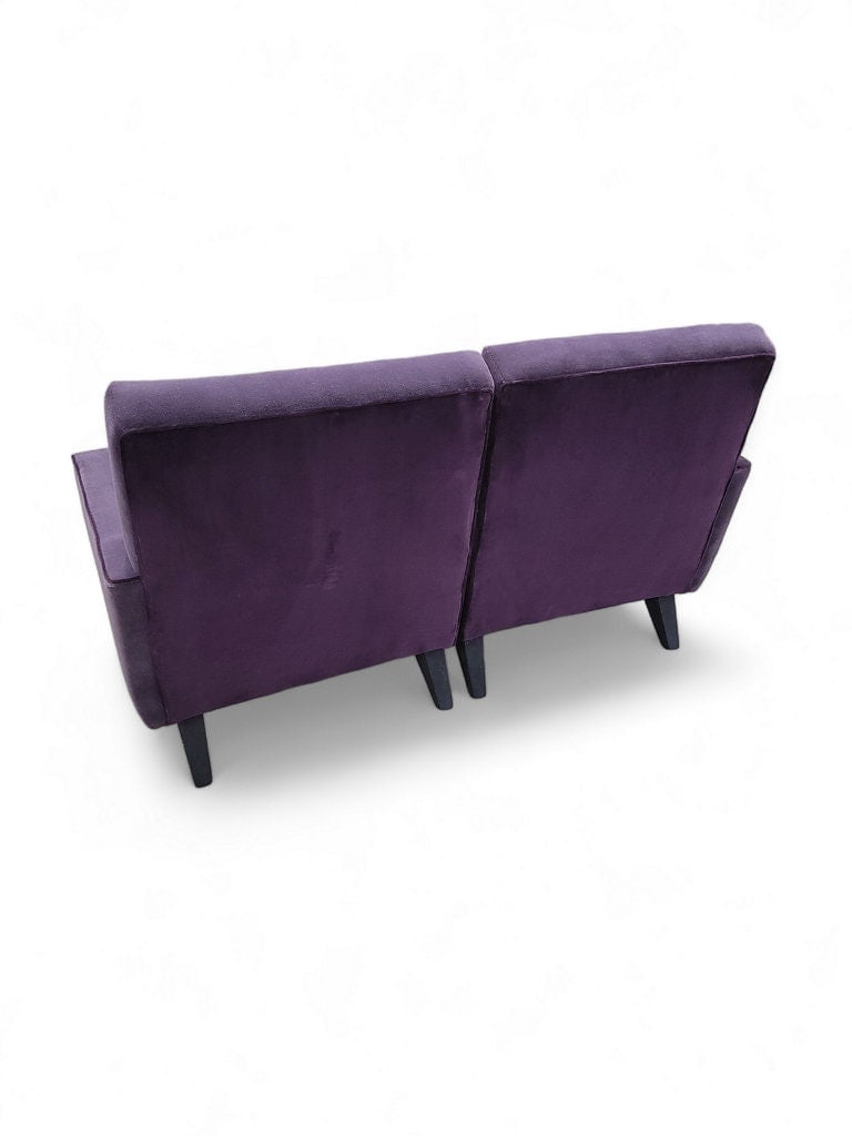 Mid Century Modern Jens Risom Split Single Arm Lounge Chairs- Set of 2 - 4