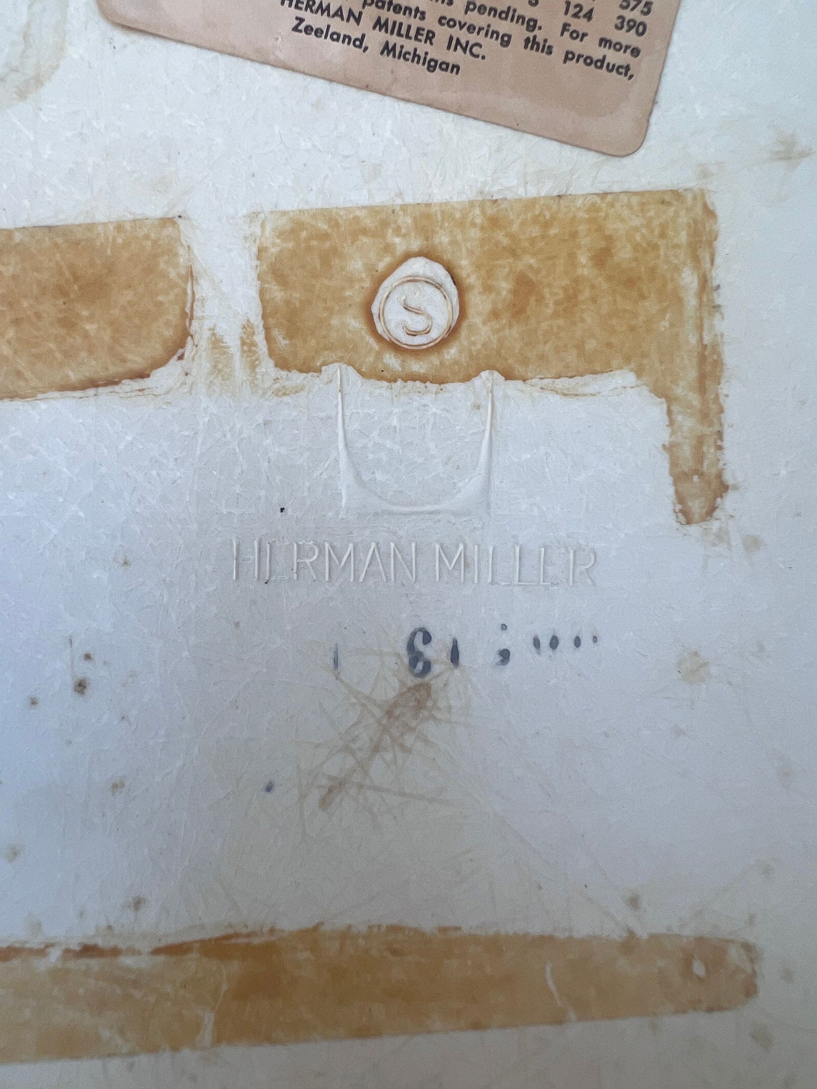 Mid Century Herman Miller Swivel Shell Chairs – Set of 4 Orange Vinyl - 9