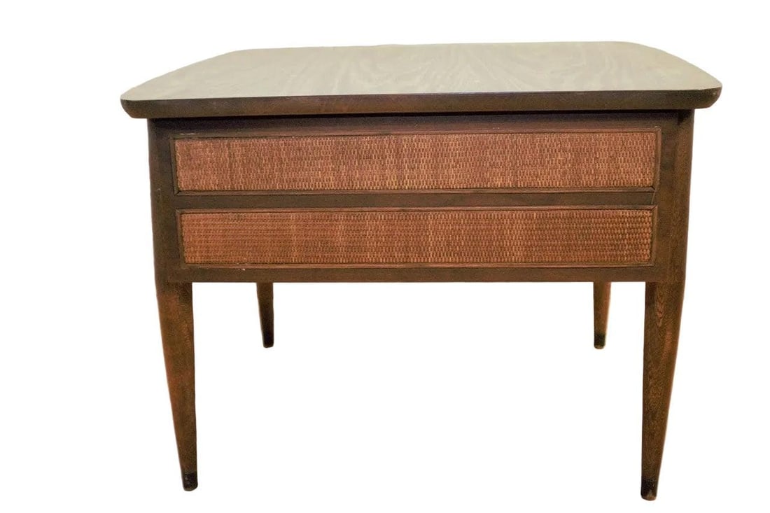 MCM American Of Martinsville Wicker Side Table - 5