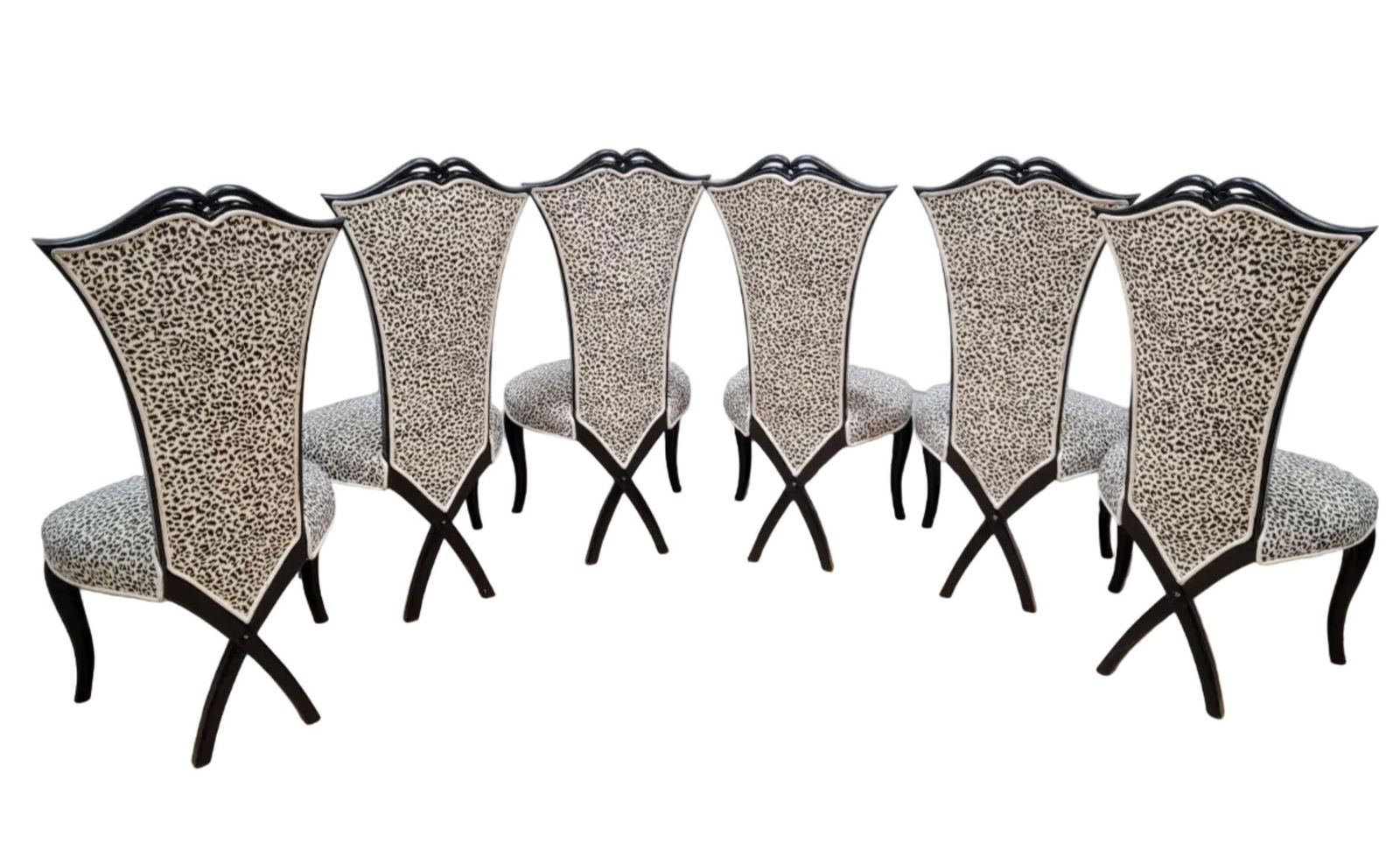 French Art Deco–Style Dining Chairs Inspired by Christopher Guy - Set of 6 - 2