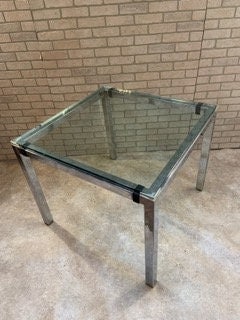 Mid Century Modern Herman Miller Glass Dining Table and 4 Chairs Newly Upholstered - 4