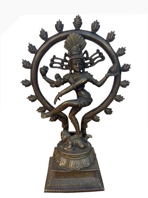 Antique Indian Gilt Bronze Shiva Nataraja - The Lord of Dance Statue - 2