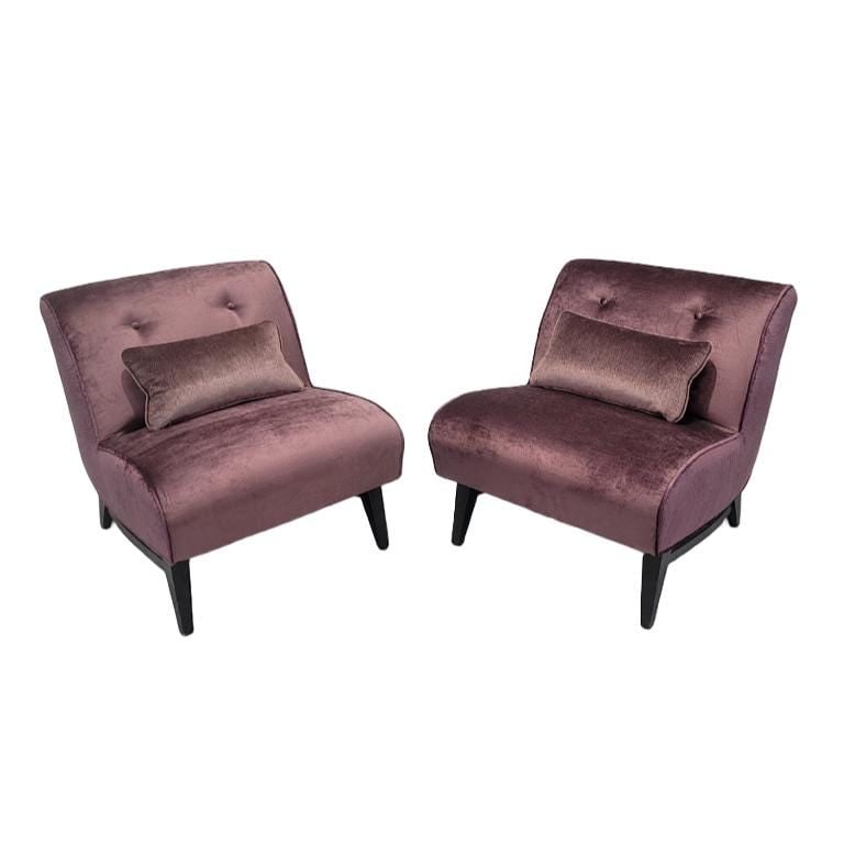 MCM Slipper Chairs Newly Reupholstered - Pair - 5