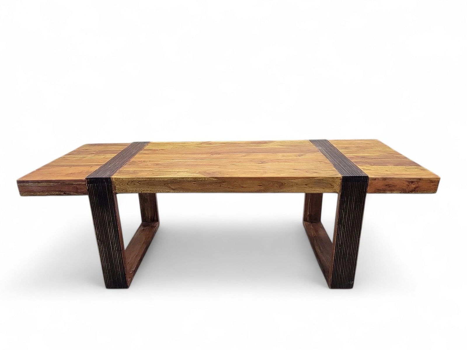 Vintage Rustic Reclaimed Barnwood Extending Dining Table and 6 Chairs Set - 2