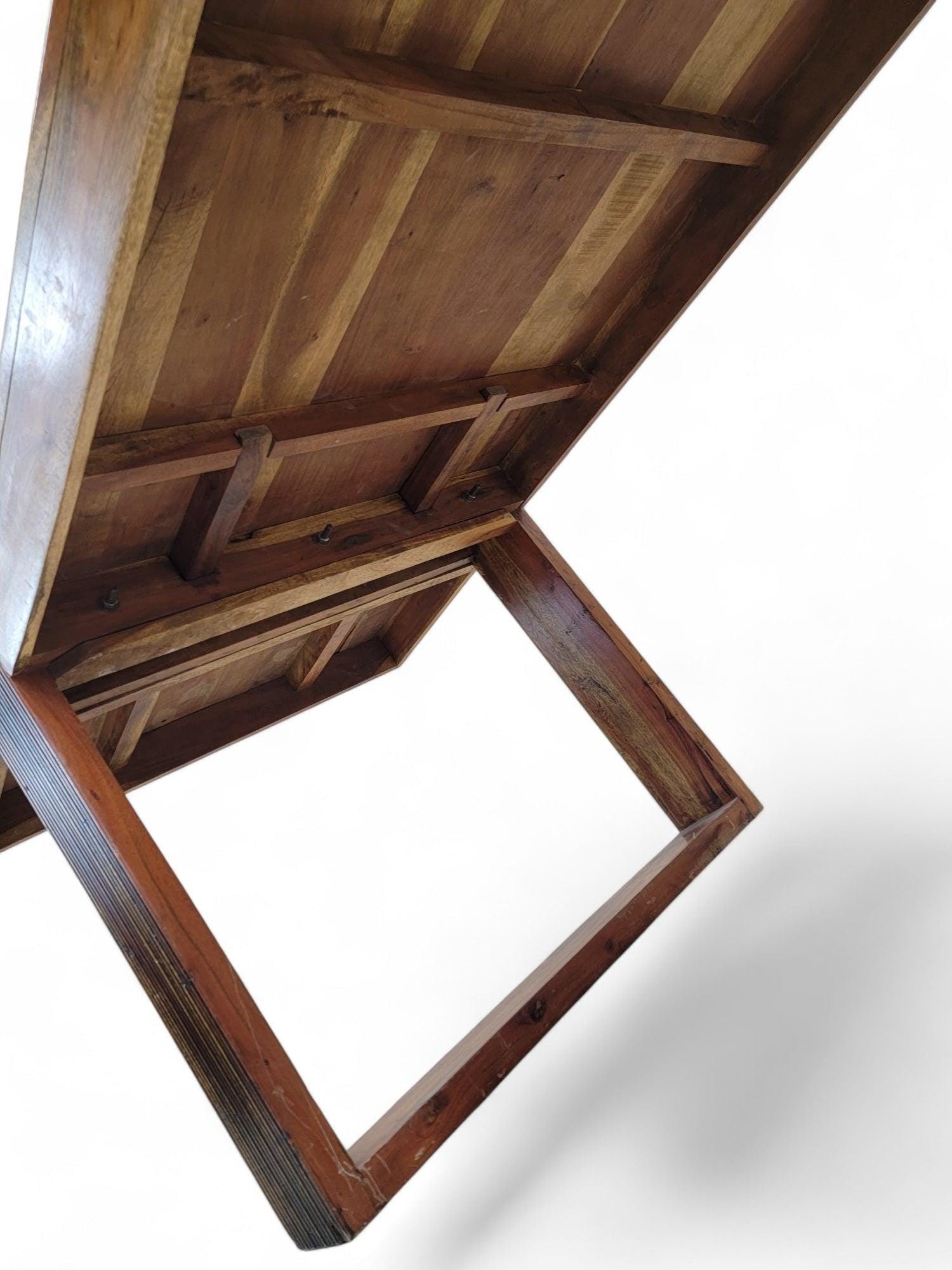 Vintage Rustic Reclaimed Barnwood Extending Dining Table and 6 Chairs Set - 7