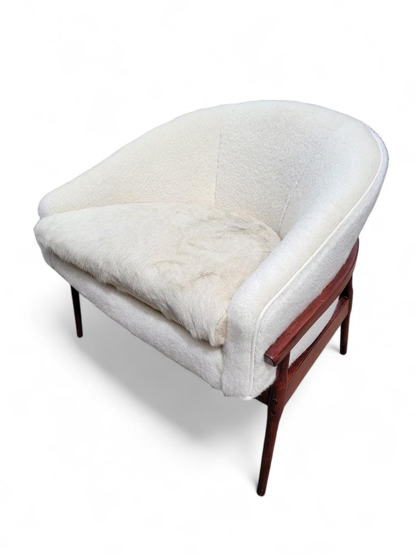 MCM Lawrence Peabody Low Barrel Back Lounge Chair Newly Reupholstered - 2