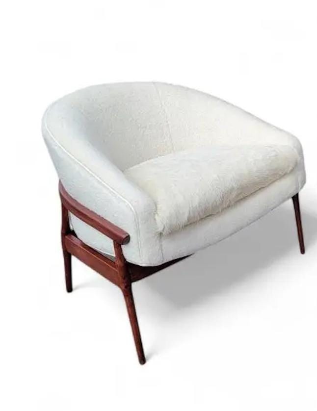 MCM Lawrence Peabody Low Barrel Back Lounge Chair Newly Reupholstered - 5