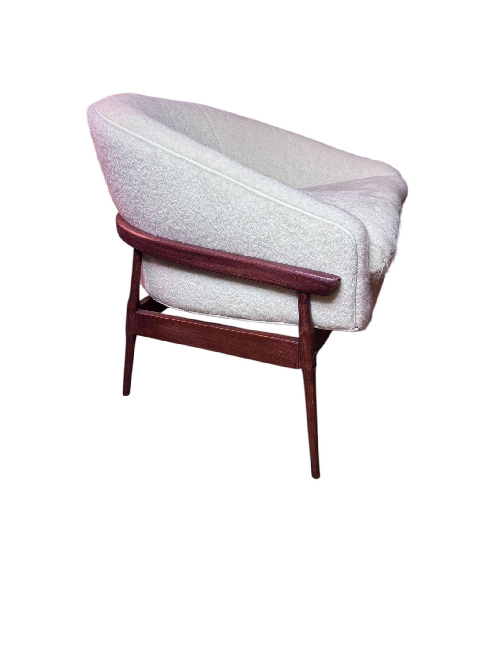 MCM Lawrence Peabody Low Barrel Back Lounge Chair Newly Reupholstered - 6