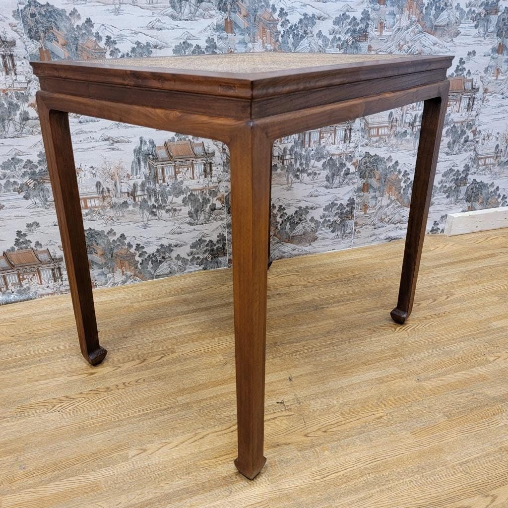 Vintage Shanxi Province Elmwood Wicker Rattan End/Side Tables - Set of 3 - 6