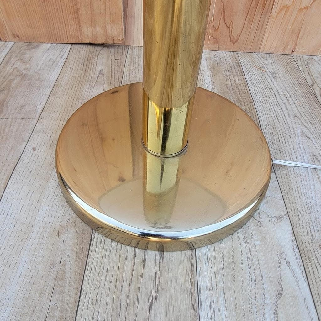 Vintage Italian Deco Table Lamp with Frosted Glass Shade - 4