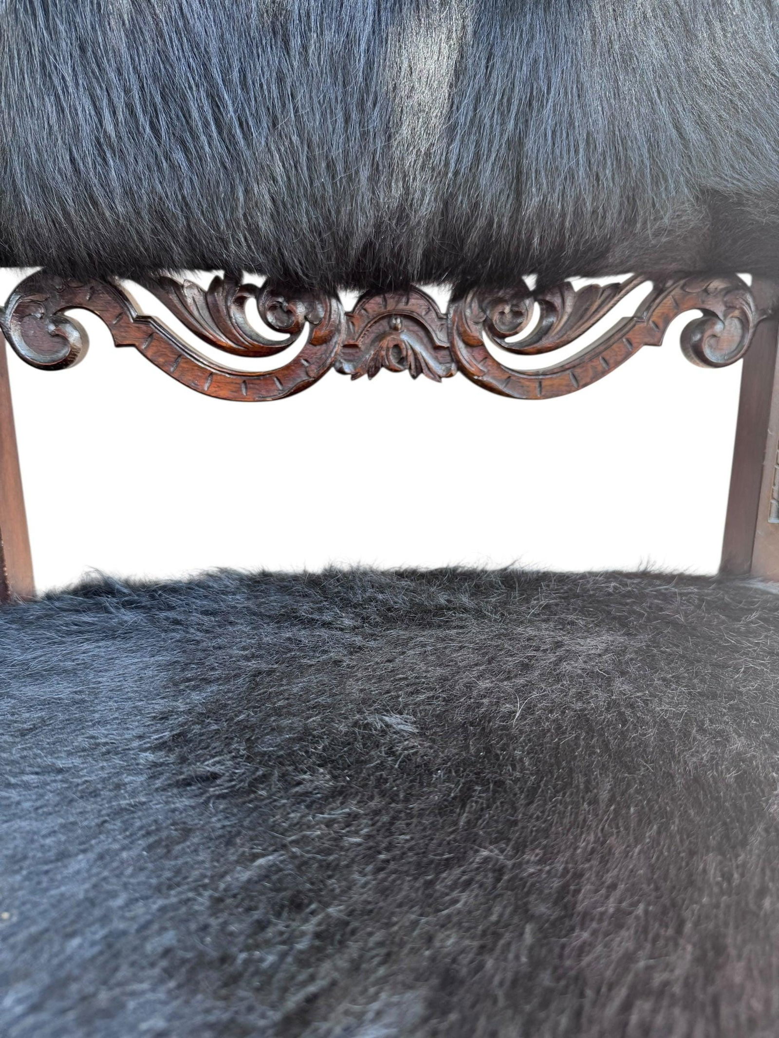 Antique French Carved Hall Chair With Lion Head Arms - 8