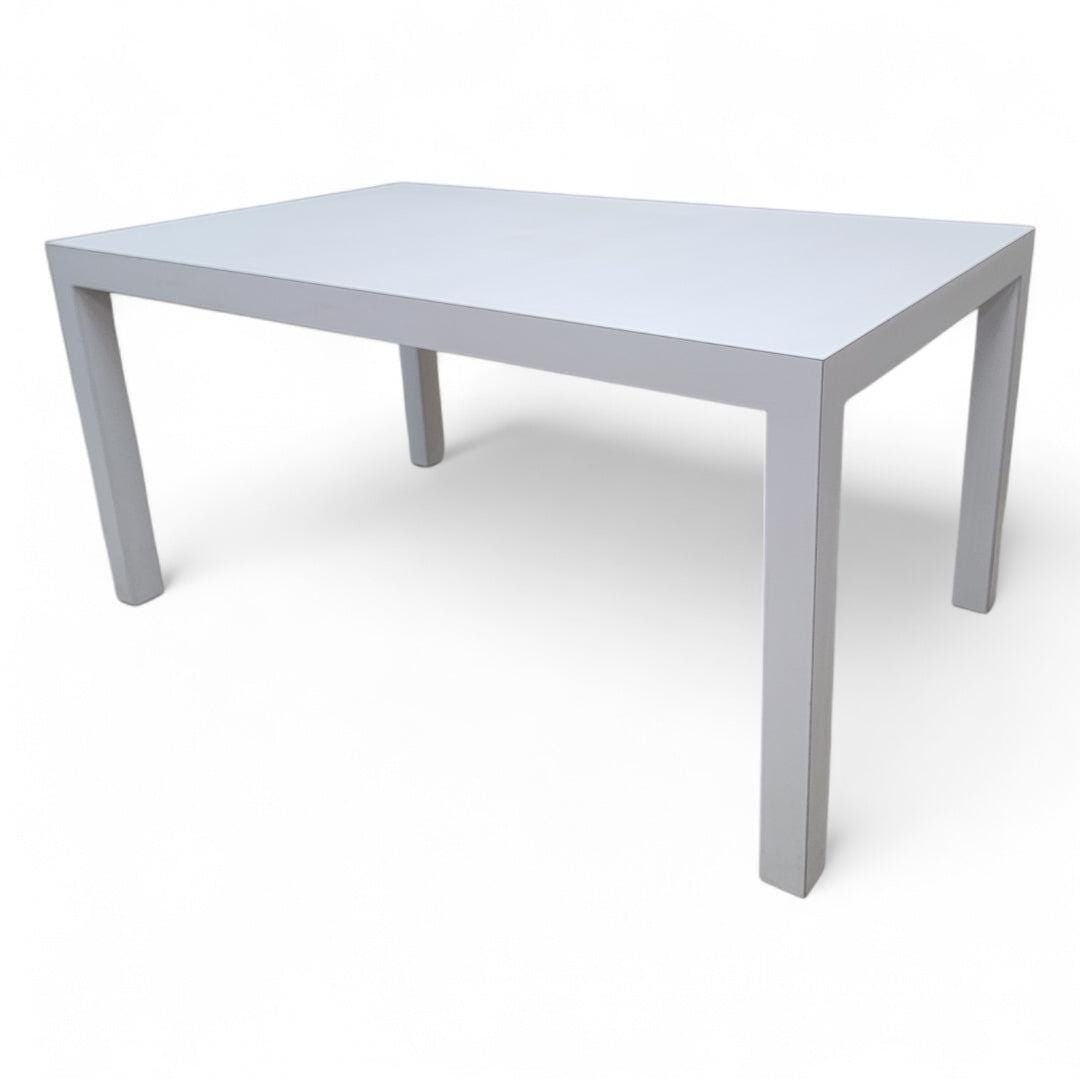 MCM Milo Baughman Style White Laminate Parsons Dining Table with Bar Table - Set of 2 - 2