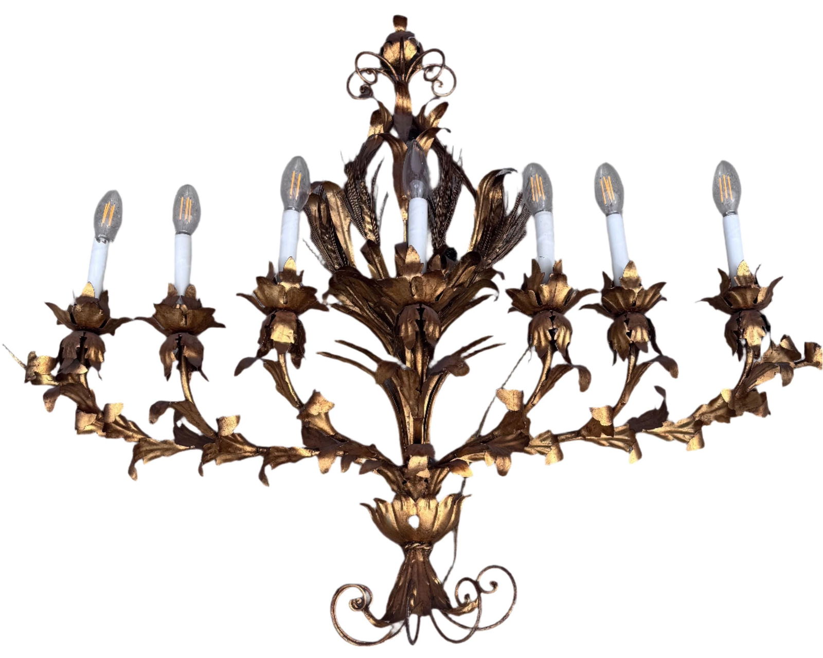 Hollywood Regency Toile 7 Light Wall Sconce (1 of 8)