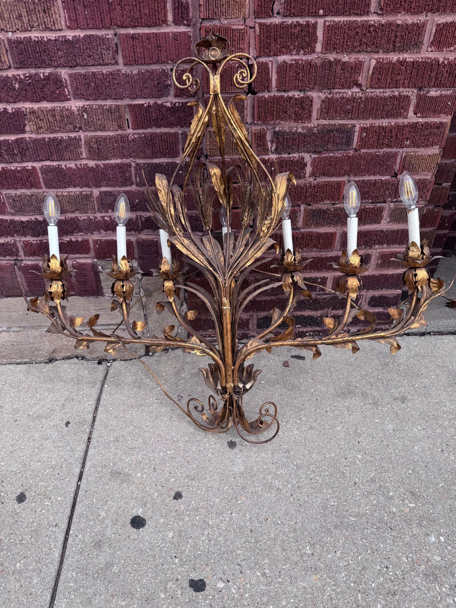 Hollywood Regency Toile 7 Light Wall Sconce - 2