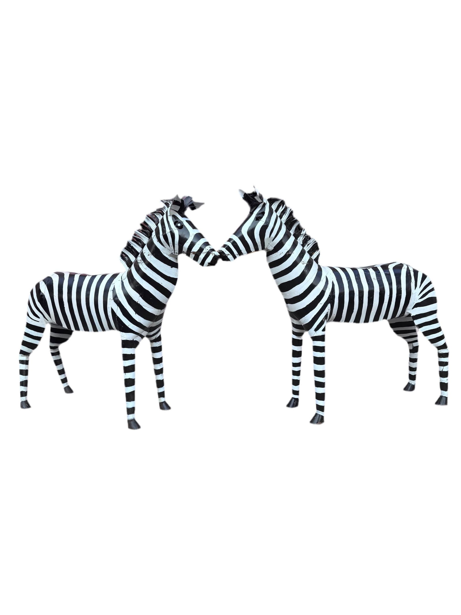 Vintage Life Side Metal Zebra Garden Statues - Pair (1 of 8)