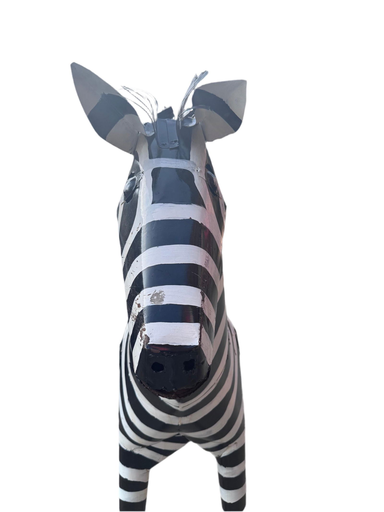 Vintage Life Side Metal Zebra Garden Statues - Pair - 5