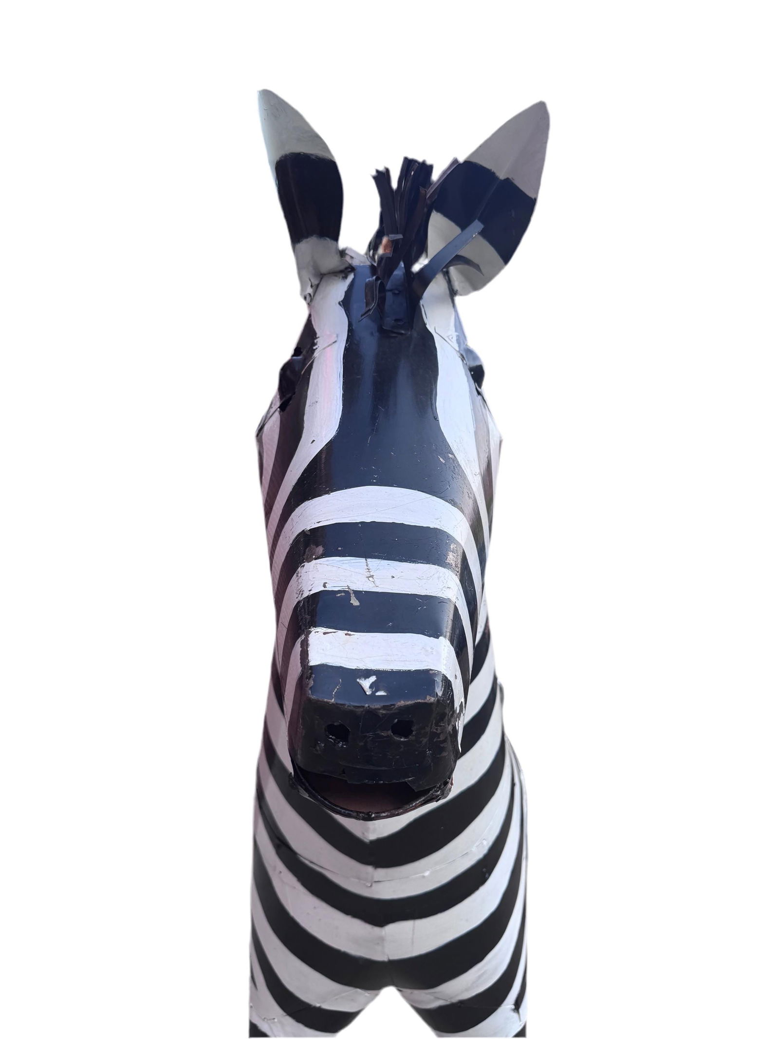 Vintage Life Side Metal Zebra Garden Statues - Pair - 8