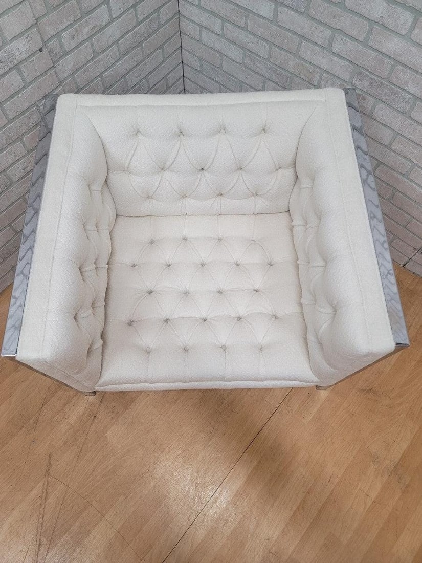 MCM Milo Baughman Cube Lounge Chair Newly Reupholstered - 4