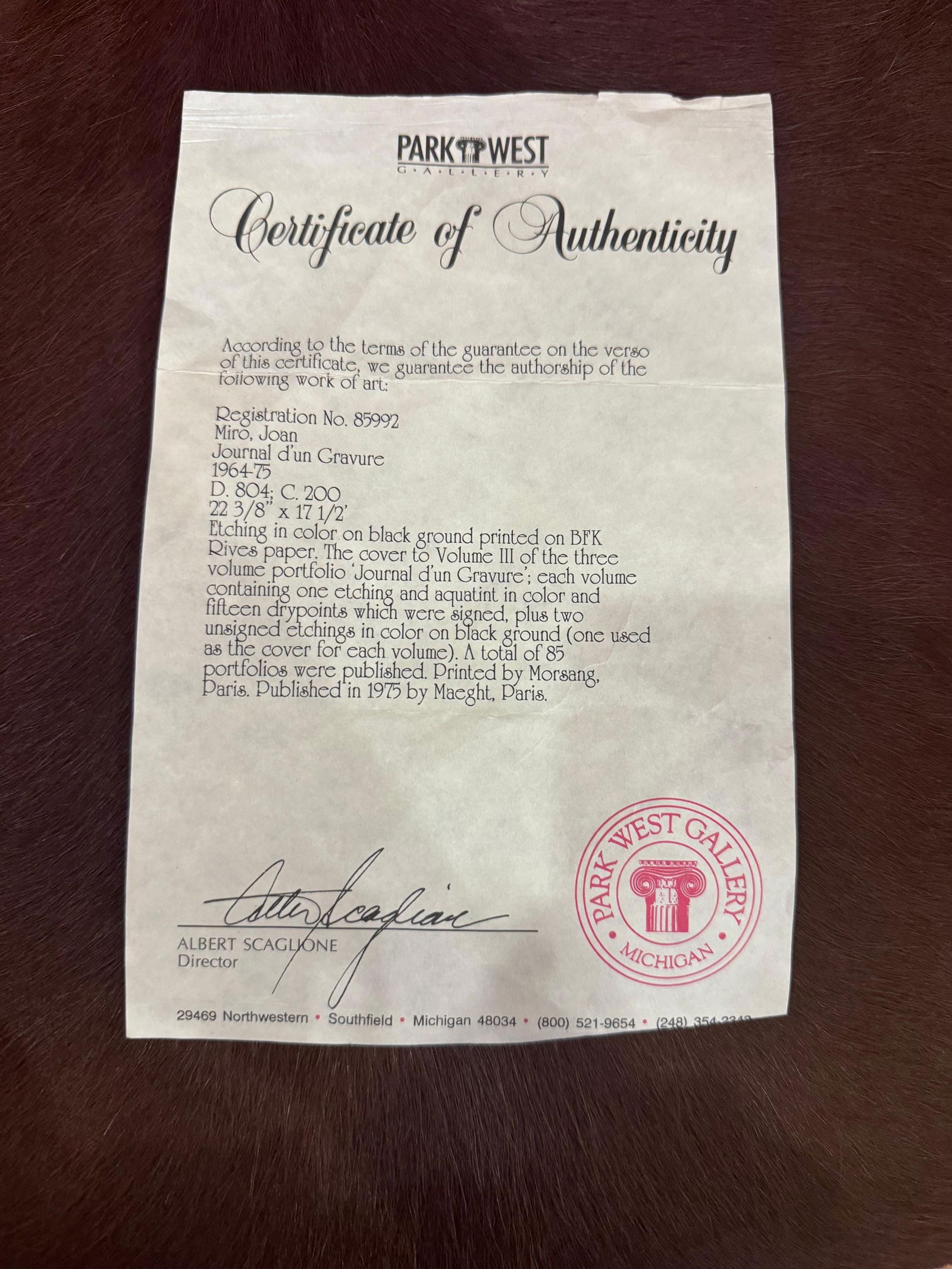 Joan Miro Cover of Volume III of the “Journal De Gravure” Etching - 3