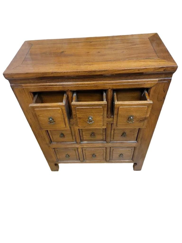 Antique Shanxi Province Elm Apothecary Medicine Chest - 5