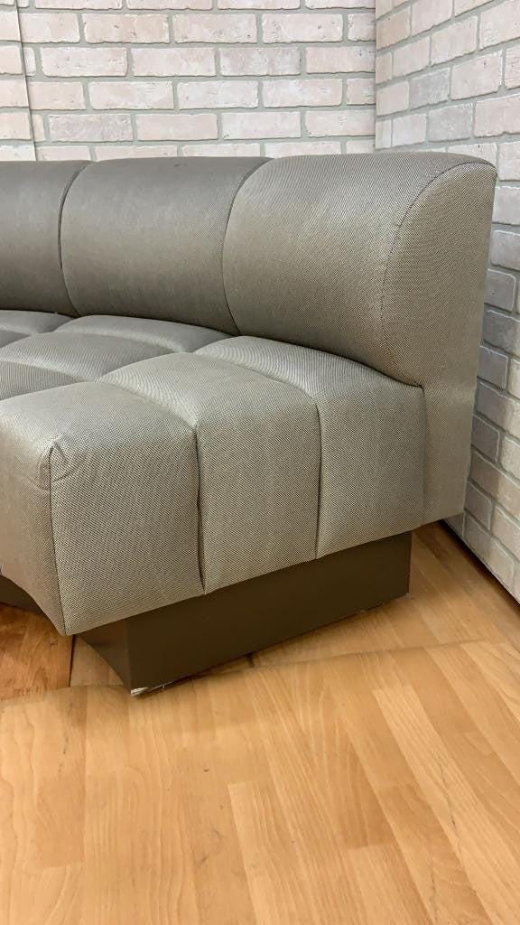 Vintage Channel Back Modular Wedge Circular Sectional Lounge Sofa - Set of 5 - 6