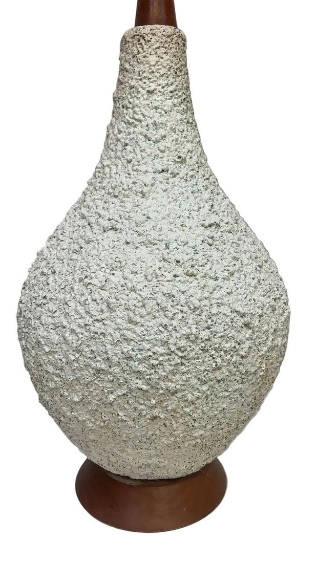 MCM Teak Popcorn Table Lamps - Pair - 3