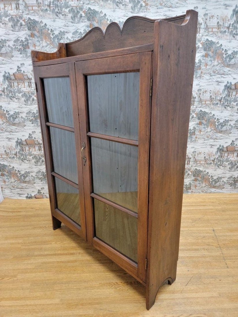 Vintage Thai British Colonial Teak and Glass Display Cabinet - 4