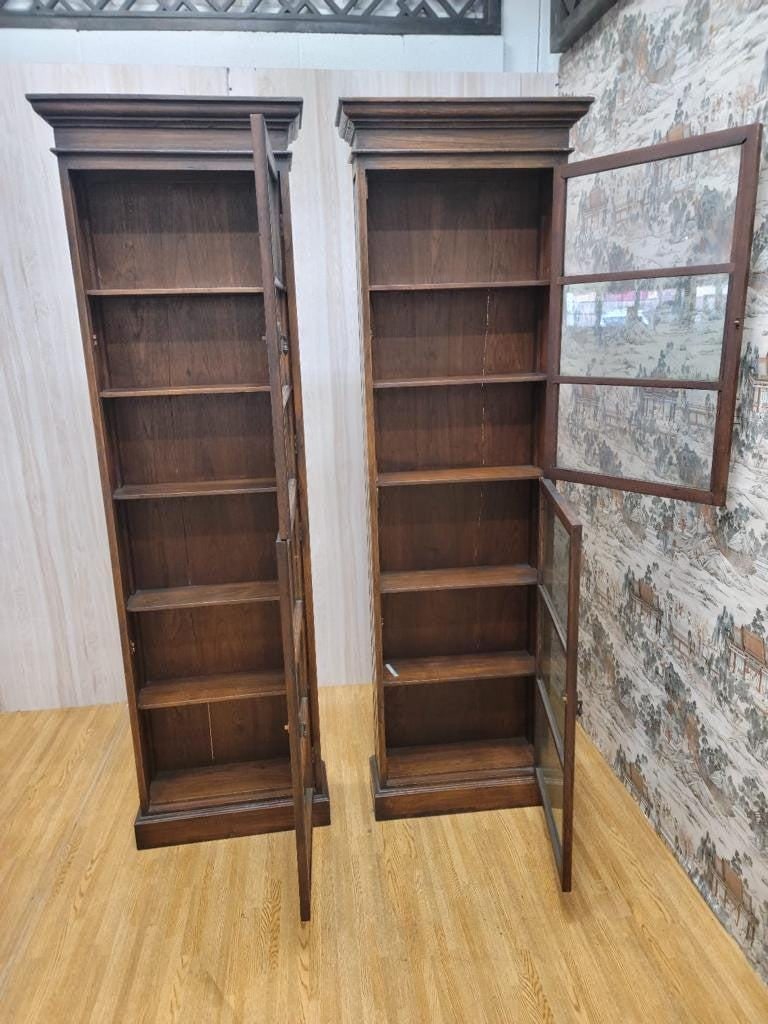 Antique Thai British Colonial Display Cabinet - Pair - 4