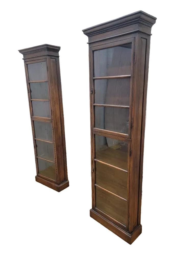 Antique Thai British Colonial Display Cabinet - Pair - 7