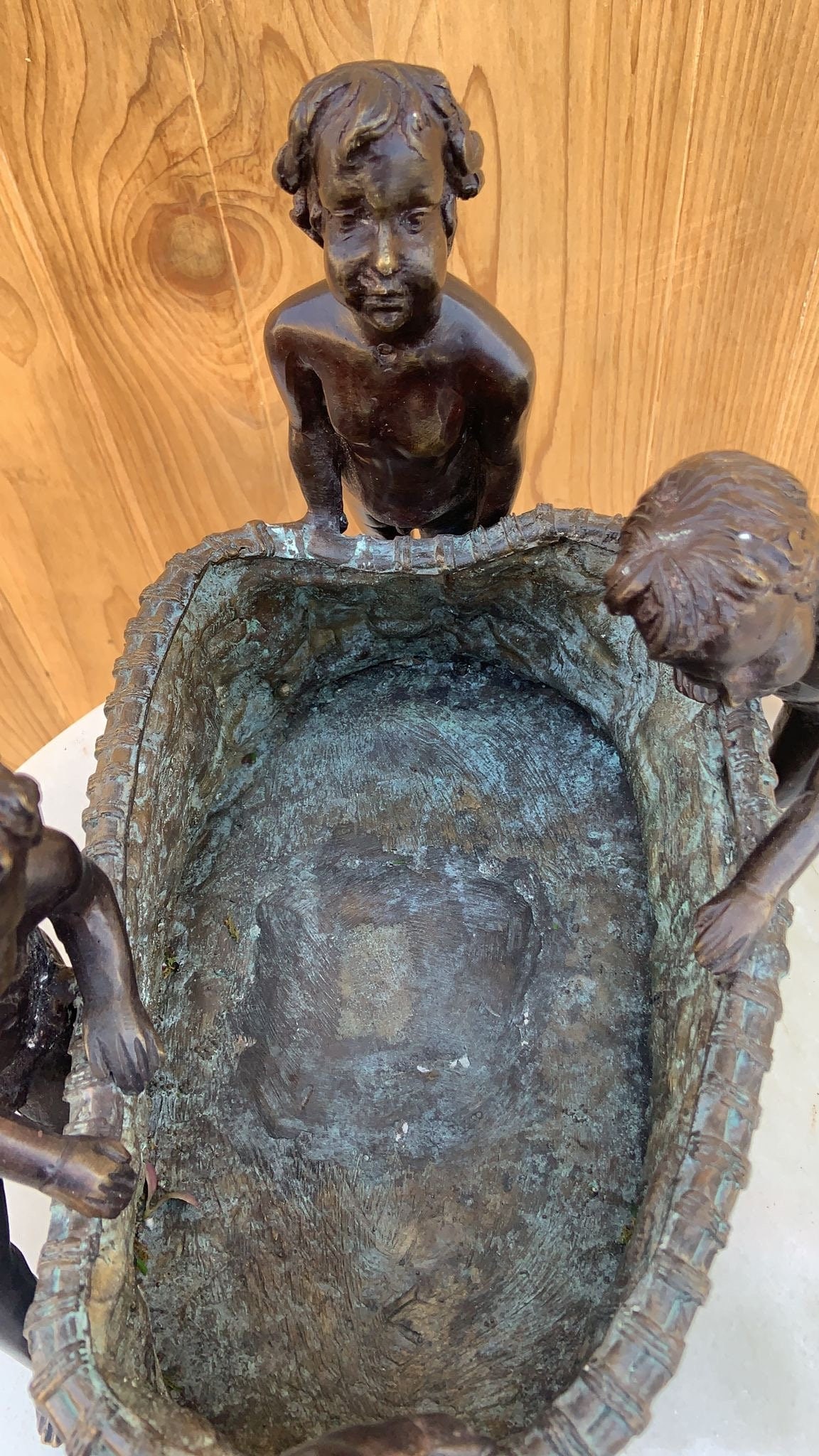 Vintage Figural Bronze Planter by Maitland Smith - 5