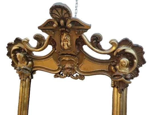 Antique Italian Rococo Style Ornate Wall Mirror - 6