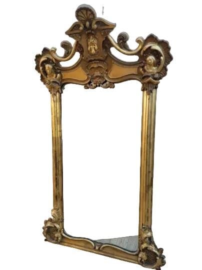 Antique Italian Rococo Style Ornate Wall Mirror - 7