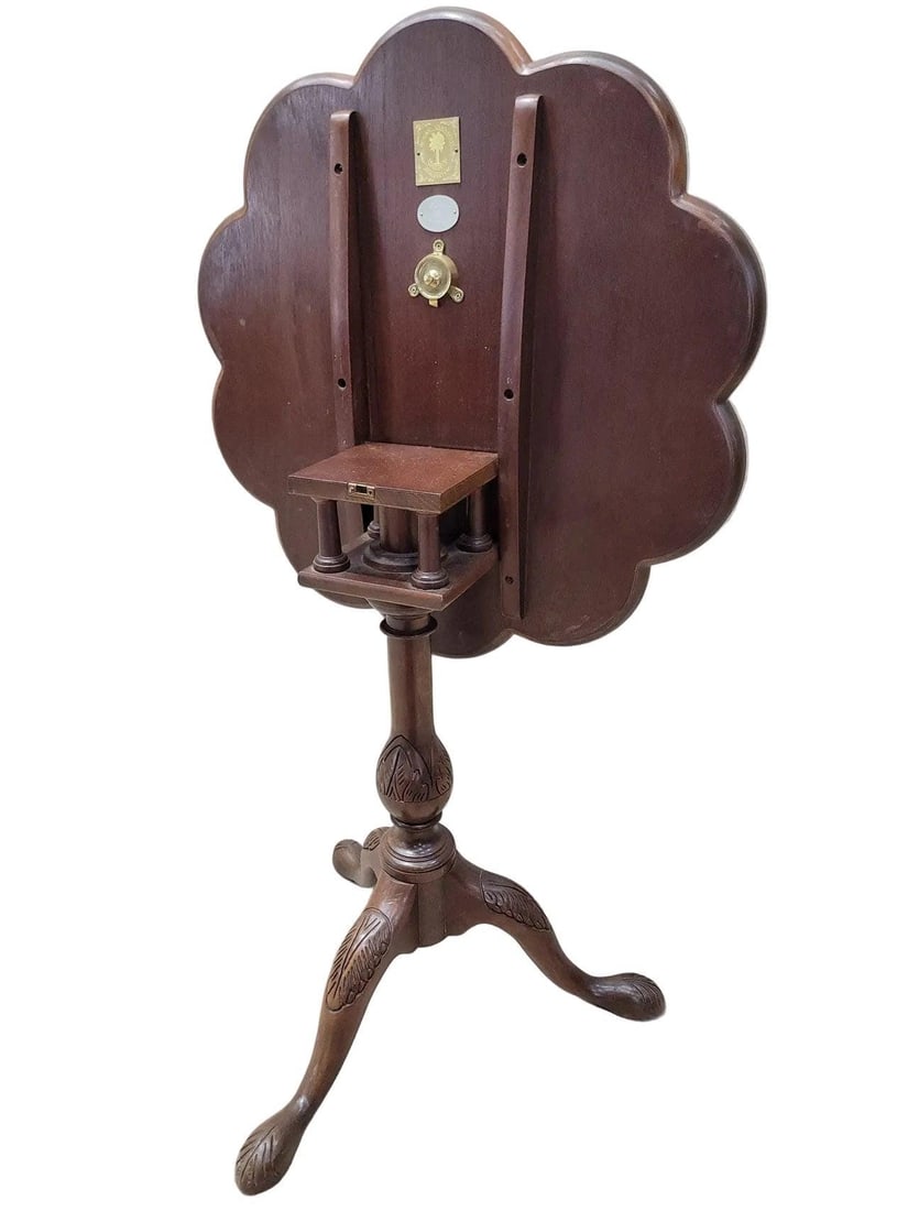 Vintage Chippendale Tilt Top Table by Baker Furniture - Pair - 8