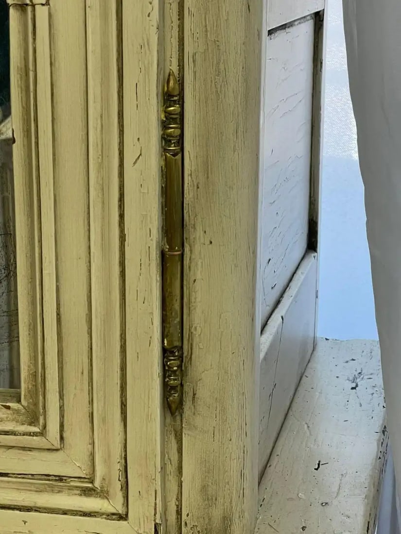 19th Century Gustavian Bookcase Cabinet, Cupboard, Antiqued Mirror, French - 13