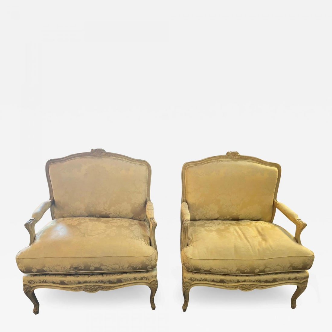 Pair of Louis XV Style Lounge Chairs by Maison Jansen (1 of 10)