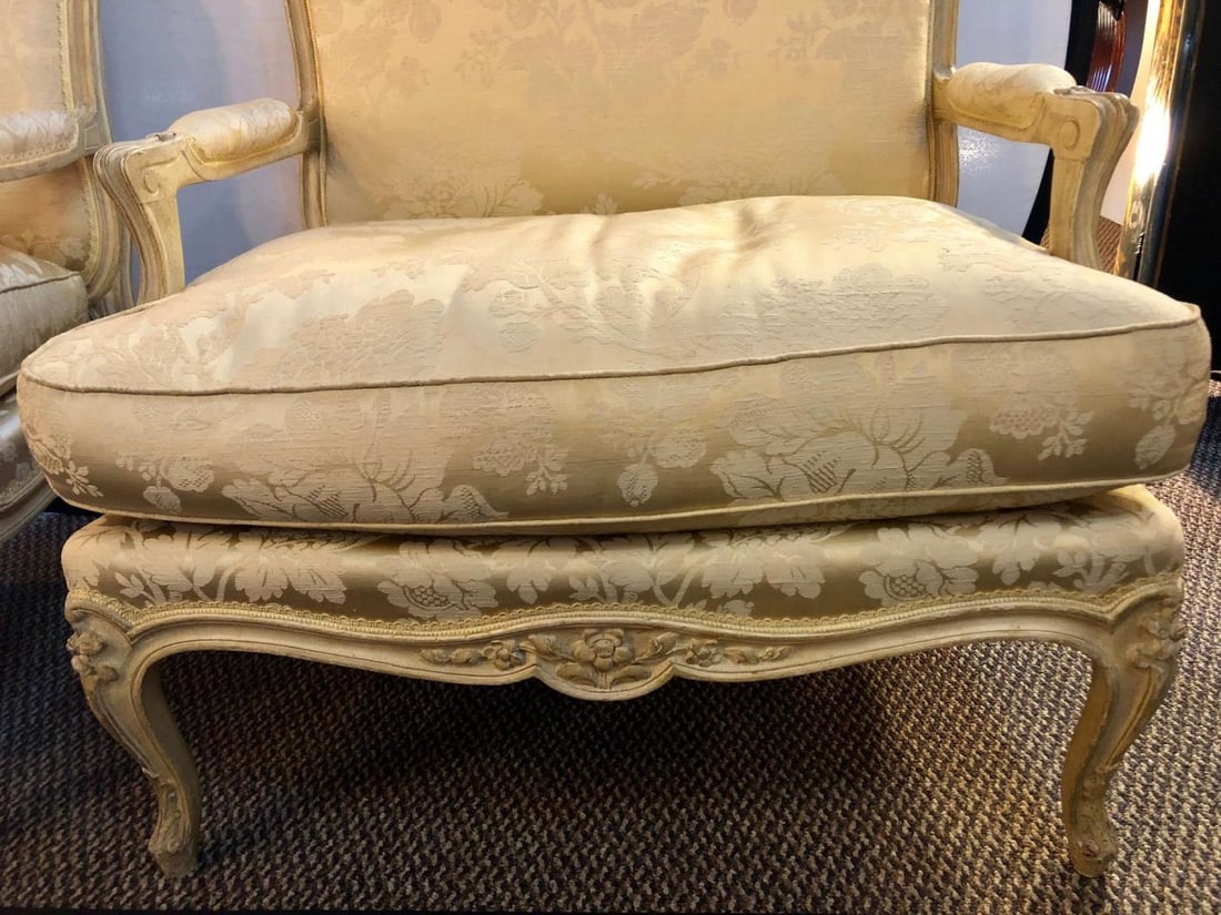 Pair of Louis XV Style Lounge Chairs by Maison Jansen - 6
