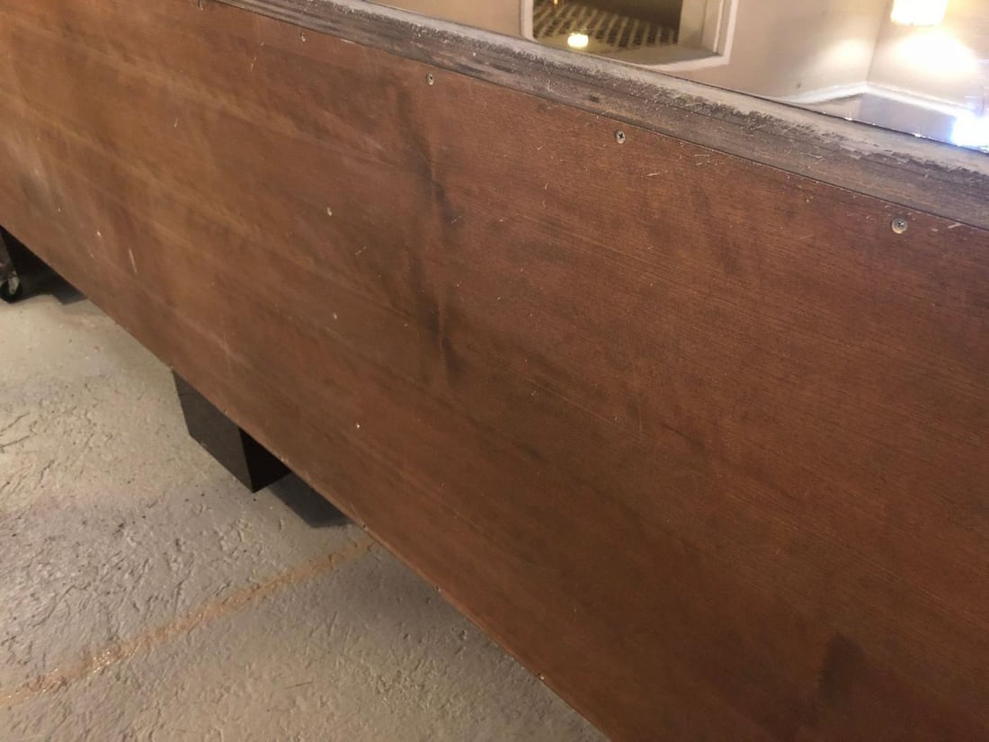 Palatial Pace Collection Wavy Front Mahogany Lacquered Credenza or Sideboard - 9