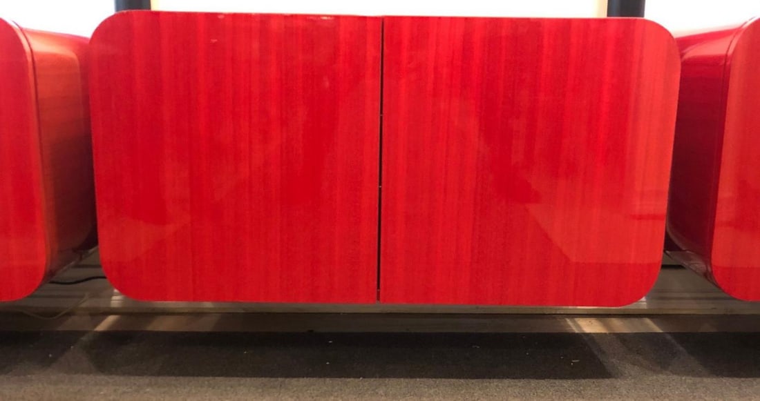 Pace Collection "Obra" Wall Unit Janet Schwietzer, Three Section Illuminated - 10