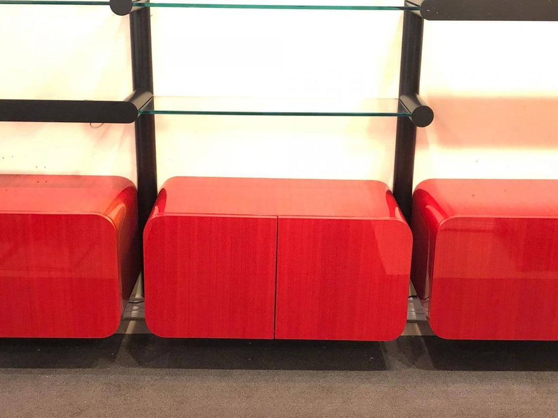 Pace Collection "Obra" Wall Unit Janet Schwietzer, Three Section Illuminated - 13