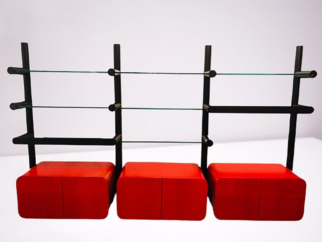 Pace Collection "Obra" Wall Unit Janet Schwietzer, Three Section Illuminated - 4