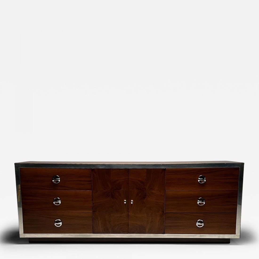 Mid-Century Modern Dresser / Sideboard by Milo Baughman, Chrome, Walnut (1 of 13)