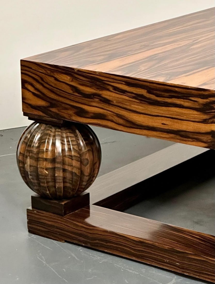 Émile-Jacques Ruhlmann French Art Deco Style Rectangular Coffee Table, Macassar - 11