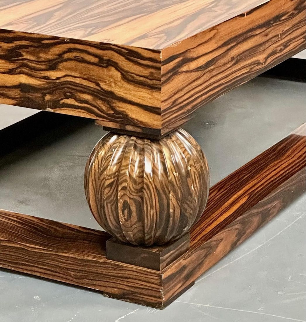 Émile-Jacques Ruhlmann French Art Deco Style Rectangular Coffee Table, Macassar - 12